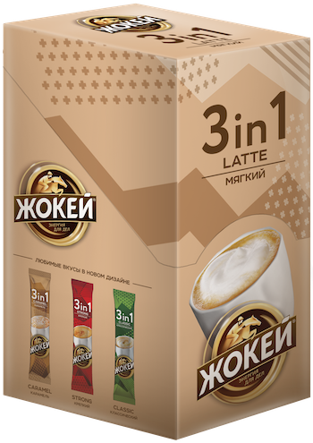 Растворимый кофе 3 в 1 Жокей Мягкий, 10 шт