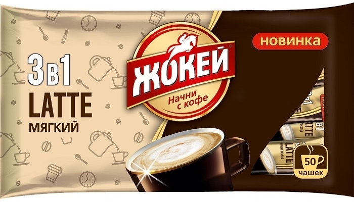 Растворимый кофе 3 в 1 Жокей Мягкий, 50 шт