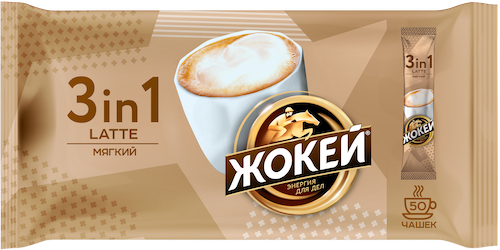 Растворимый кофе 3 в 1 Жокей Мягкий, 50 шт